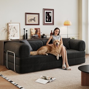 Whisen 78.8" Boneless Modular Sectional Sofa, Convertible Floor Sofa Bed, Compression Sofa with Pillow Back Support Armrest - 1 of 4