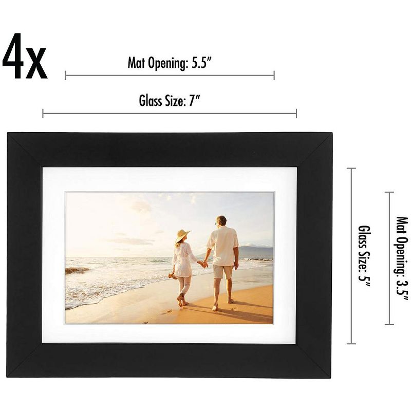 Americanflat Picture Frame with tempered shatter-resistant glass - Available in a variety of sizes and styles, 3 of 6