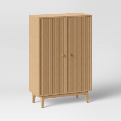 52" High Wells 2 Door Storage Cabinet Light Brown - Threshold™