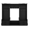 CAVINAS Freestanding Coat Racks with Bench and Shoe Storage,Hall Tree with 7 Hooks and Drawer and Cabinet,Entryway Furniture for Living Room,Black - 4 of 4