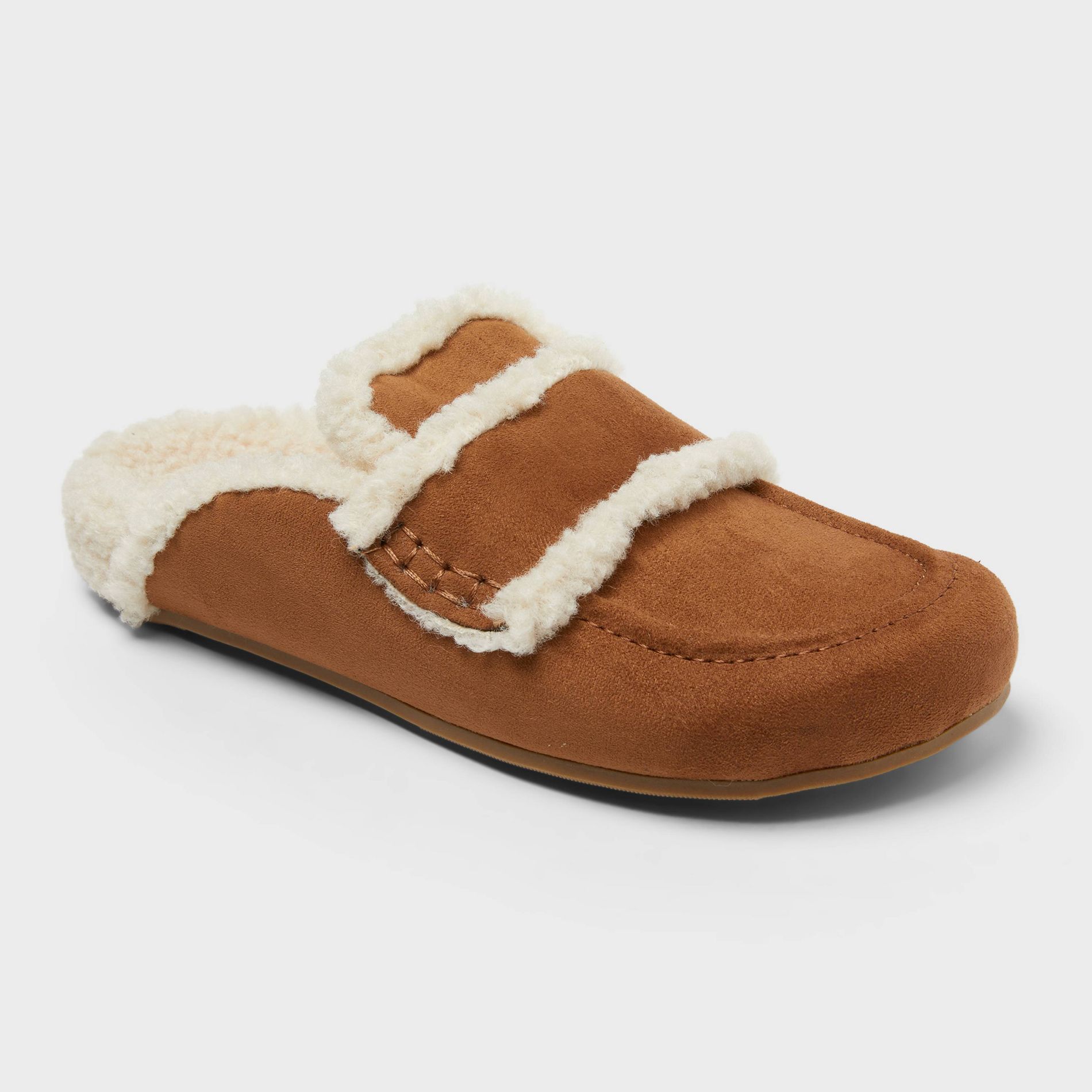 Women’s Lucie Cozy Lined Footbed Flats - A New Day™ Tan