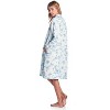 Casual Nights Women's Floral Print Zipper Front Quilted Robe - 4 of 4