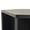 Okak 47.24" Modern Coffee Table Set of 2, Hexagonal Side Tables Nightstand Burmese Sumac for Living Room Office Balcony Yard, Black Brown - 4 of 4