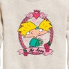 Boys' - Hey Arnold! - Valentine's My Love Graphic Long Sleeve Fleece Sweatshirt - 2 of 4
