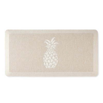 Sohome Cozy Living Pineapple Anti-Fatigue Kitchen Mat, Beige/Black - 17.5x55