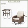 Buenhomino Patio Wicker Chairs Swivel Rocker Outdoor Rocking Chairs Set - 2 of 4
