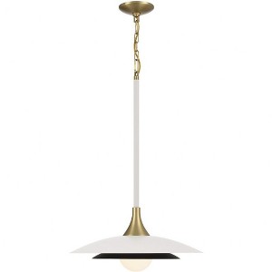 Eurofase Lighting Welsh 1 - Light Pendant in  White/Black - 1 of 3