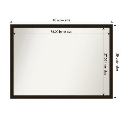 Espresso Brown Full Length Wood Bathroom Vanity Mirror