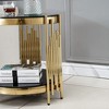 NicBex Coffee Tables for Living Room 19.69" Luxurious Round Coffee Table Gorgeous Golden Metal Coffee Table with Clear Glass, Gold+Black - 3 of 4