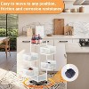 5-Tier Rotating Vegetable Storage Rack with Wheels, Metal Mesh Fruit Basket with Lid, Potato Onion Storage Organizer Cart for Kitchen, No Assembly - 3 of 4