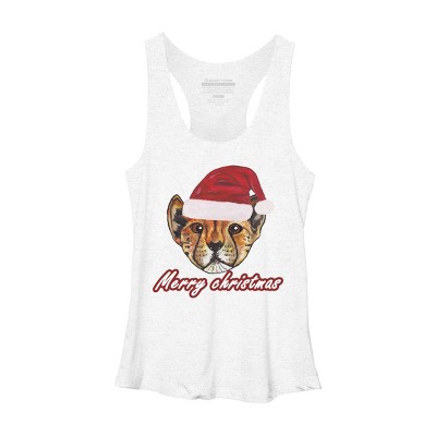 Women's Design By Humans Christmas cheetah By susserain Racerback Tank Top