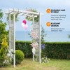 Karl Home | 61" W x 21.5" D PVC White Garden Wedding Arbor - 3 of 4