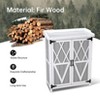 Potting Bench Outdoor Cabinet with Metal Tabletop, Workbenches with Adjustable Shelf, Wooden Storage Cabinets Waterproof for Garden Patio Lawn - 4 of 4