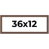 PosterPalooza | 36x12 Wide Barnwood Picture Frame, UV Acrylic, 6 Finishes - Grey, Brown, White, and Black - 2 of 4