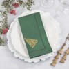 Saro Lifestyle Embr'D Christmas Tree Hemstitch Napkin (Set of 6), 20", Jasper Green - 4 of 4