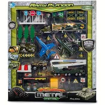 Big Daddy Army Platoon Toy Truck Set Imaginary War Scene Set Up in Minutes with Over 43 Pieces