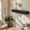 Vynxaria 48 in Solid Cedar Floating Wall Shelf Black 1pc Rustic Decorative Ledge Beam Fireplace Mantel Decorative Wall Shelf - 2 of 4