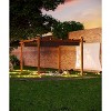 Aluminum Pergola, Outdoor Metal Pergola with Adjustable Canopy, Reinforced Frame Outdoor Shelter for Backyard, Garden and Deck - 3 of 4