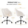 Yaheetech Velvet Desk Chair for Home Office, Soft Height Adjustable 360° Swivel Computer Chair - 3 of 4