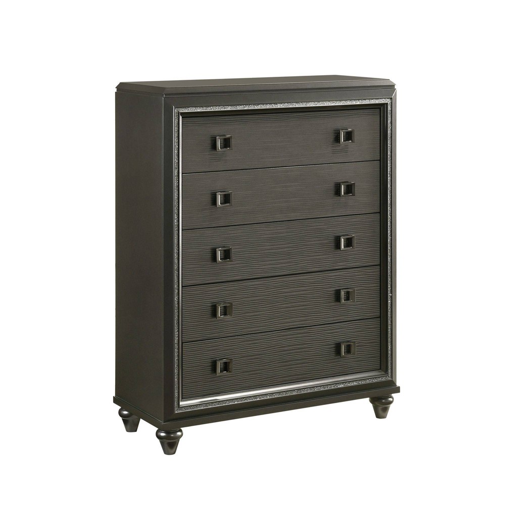 Photos - Dresser / Chests of Drawers Farris 5 Drawer Chest Black - Picket House Furnishings