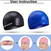Link Active Adult Silicone Swim Cap Durable Comfortable BONUS EAR & NOSE PLUGS INCLUDED!!! - 4 of 4