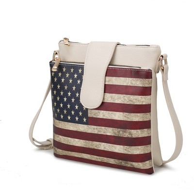 MKF Collection Josephine Vegan Leather Women’s FLAG Crossbody Bag by Mia K