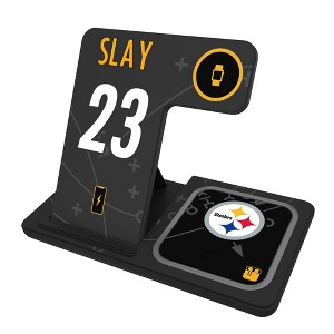 NFL Pittsburgh Steelers Players Game Tactic 15-Watt 3 in 1 Charging Station - 1 of 4