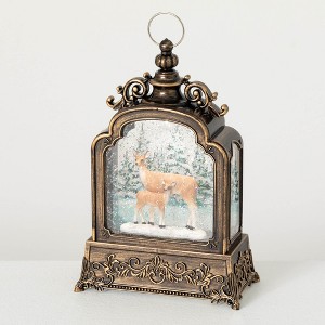 10.75"H Sullivans Deer Shimmer Lantern, Multicolored - 1 of 3