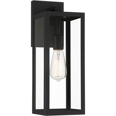 John Timberland Titan 17" High Mystic Black and Glass Outdoor Wall Light