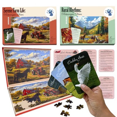 QUOKKA 100 Pieces Dementia Puzzles for Elderly - 3 SET Large Piece Puzzles for Seniors