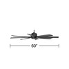 60" Possini Euro Design Modern Indoor Outdoor Ceiling Fan with Remote Control Matte Black Damp Rated for Patio Exterior House Home - 4 of 4