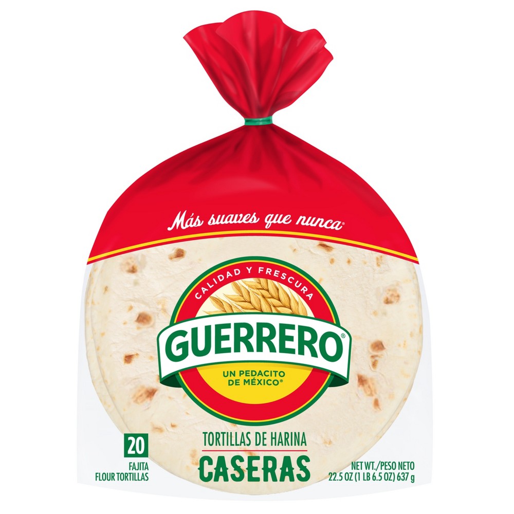 Guerrero Fajita Size Caseras Flour Tortillas - 22.5oz/20ct