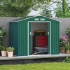 Outsunny Metal Storage Shed Organizer, Garden Tool House with Vents and Sliding Doors for Backyard, Patio, Garage, Lawn - image 2 of 4