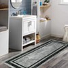 Fulvari Modern Bordered Area Rug Soft Washable Rug Non Slip Non Shedding Floor Carpet Low Pile Thin Rug, Distressed Geometric Rug - 2 of 4