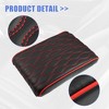 Unique Bargains Car Armrest Cushion Cover Center Console Box Pads Black Red - image 3 of 4