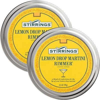 Stirrings Lemon Drop Cocktail Rimmer - Easy to Rim a Glass - Specialty Sugar and Salt Drink Rimmers