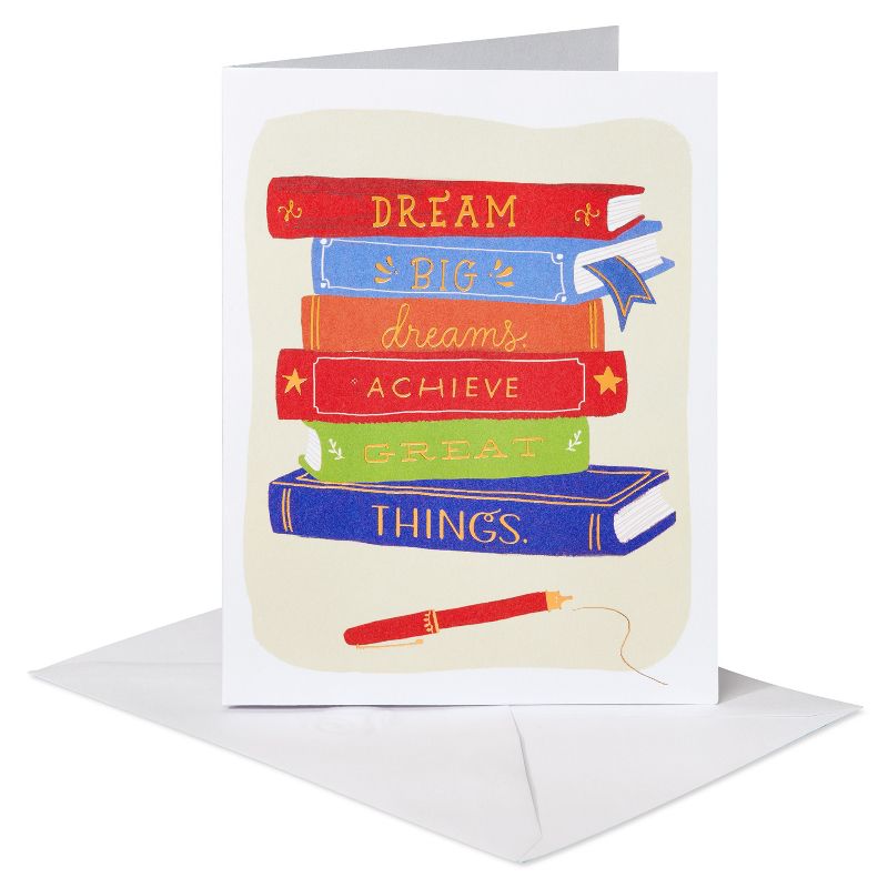 10ct Blank All Occasion Card, Stacked Books, 2 of 7