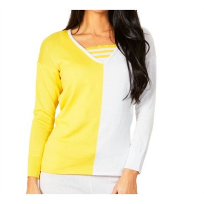 Women's Two-Tone Stripe Detail Top - Angel Apparel