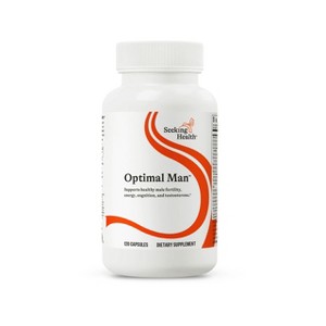 Seeking Health Optimal Man Supports healthy male fertility, energy, cognition, and testosterone-120 Capsules Dietary Supplement - 1 of 4