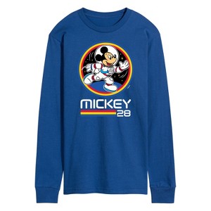 Men's - Disney - Mickey 28 Space Badge Long Sleeve Graphic T-Shirt - 1 of 4
