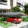 12x20 FT Metal Carport, Heavy Duty Carport Canopy With Galvanized Metal Roof And Frame, Outdoor Garage Car Shelter Shade For Pickup Boat Tractors - 3 of 4