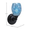 Toltec Lighting Any 1 - Light Sconce in  Matte Black with 5" Turquoise Fusion Shade - 2 of 2