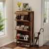KTMBDW Shoe Cabinet with 3 Flip Drawers and 1 Drawer, Hidden Wood Shoe Cabinet, Freestanding Shoe Storage Cabinet for Entryway, Hallway, Living room - 3 of 4