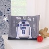 Star Wars Welcome to the Galaxy Navy and Gray R2-D2, You R2 Cute Decorative Toddler Pillow - 4 of 4