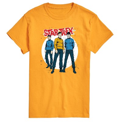 Men's - Star Trek - Galaxy Captain Kirk Spock Crew Short Sleeve Graphic T-Shirt