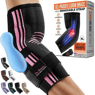 DR. BRACE®  Elbow Brace Support, Breathable Elbow Compression Sleeve with Gel Pad for Golfer's, Tennis Elbow & Pain Relief