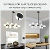 Ludomide-Modern Gold Chandelier Rectangle Pendant Ceiling Light Fixture for Kitchen Island Dining Room Over Table (Milky White Lampshade) - 4 of 4