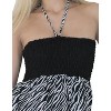 LA LEELA Women's House Daily Routine Evening Wear Tube Top Pencil Flowy Evening Dress Strapless Dresses for Women One Size Black, Animal Icon - 4 of 4