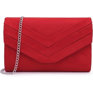 Generic Evening Bag for Women, Suede Envelope Evening Purses Crossbody Shoulder Clutch Bag - 1 of 4