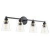 Quorum Lighting Dunbar 4-Light Noir Glass Vanity - 2 of 3